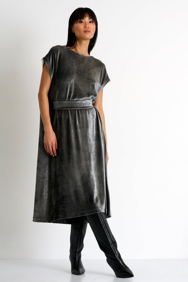 Shan Sleeveless maxi velvet dress